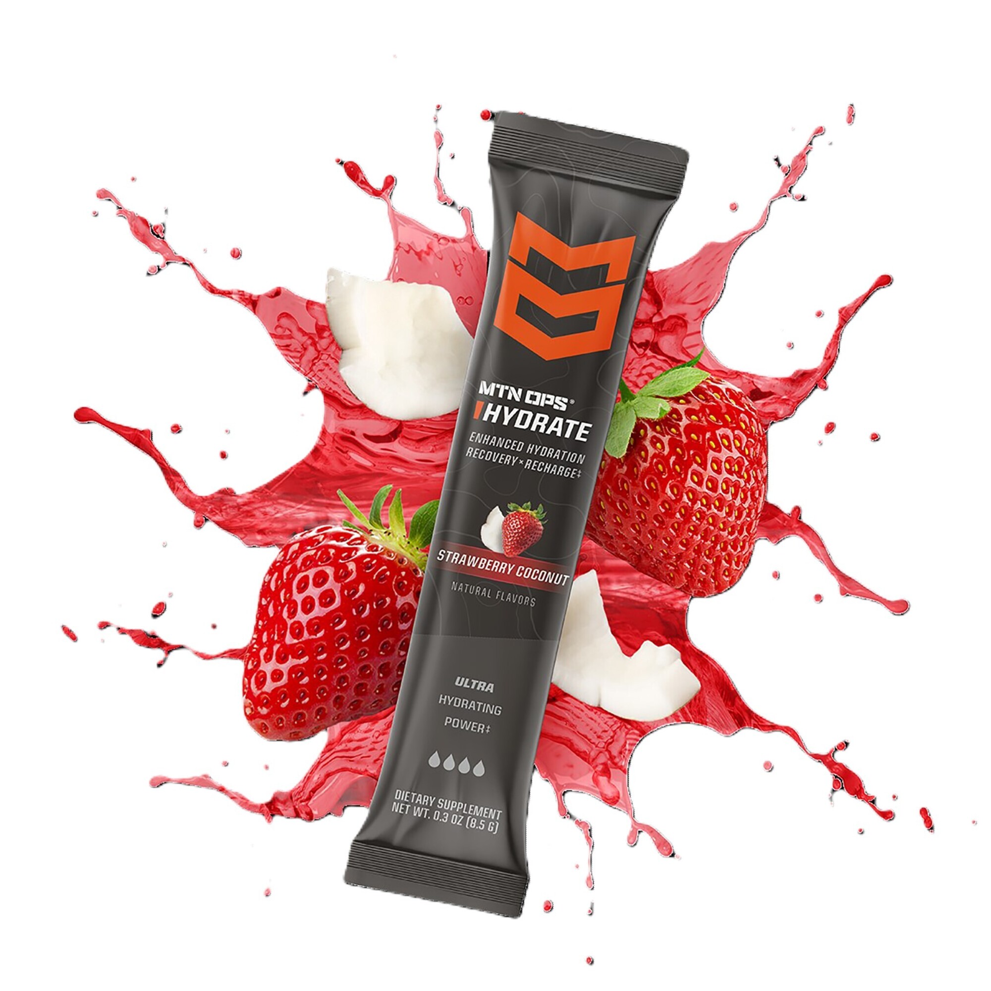 MTNOPS, Hydrate - Strawberry Coconut - Single Trail Pack, Model# 1134540301